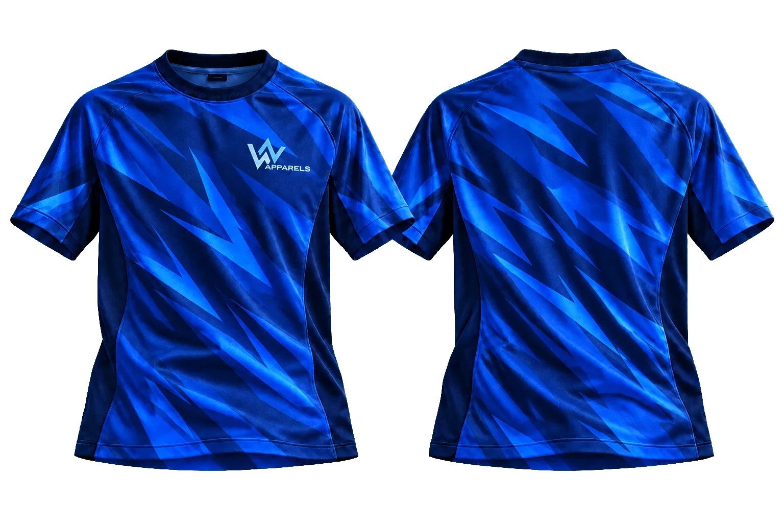 Jersey in an all-over royal-blue sublimated pattern