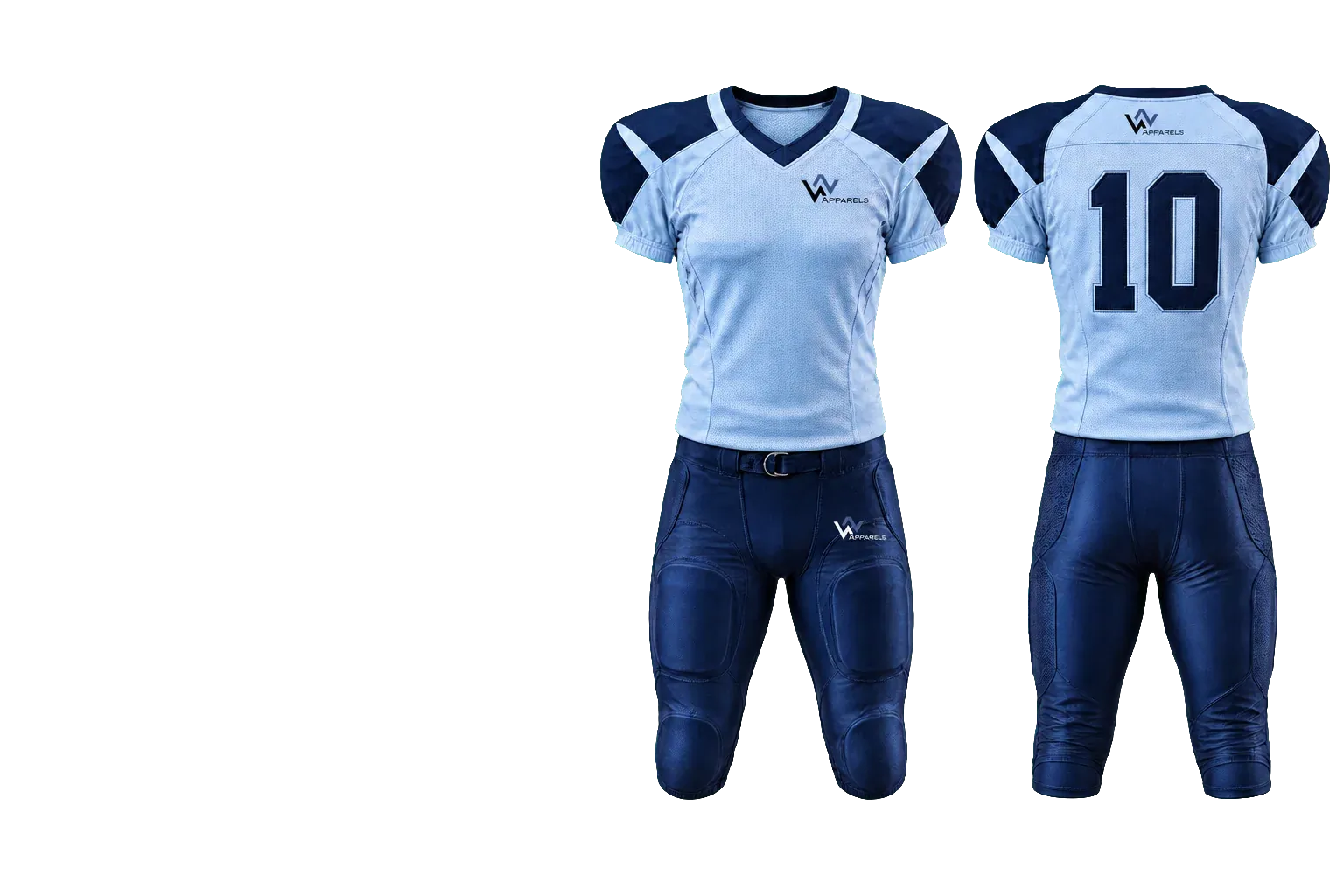 WhatsNext American football jersey front and back with game pants