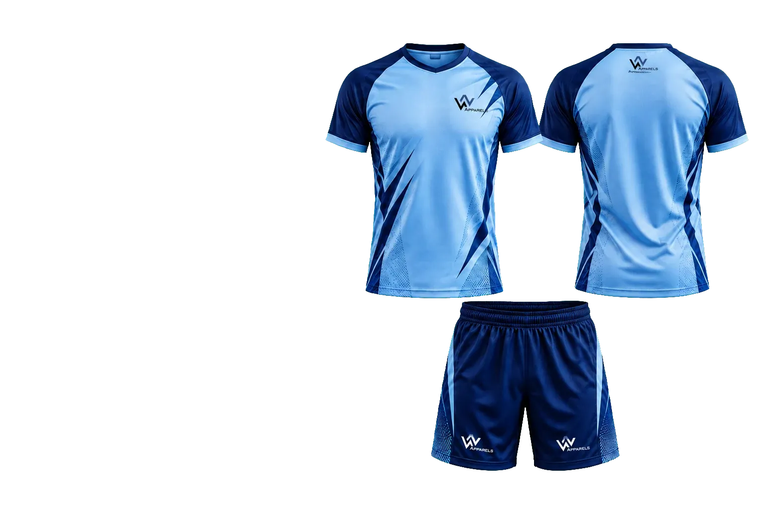 WhatsNext handball jerseys front and back with shorts