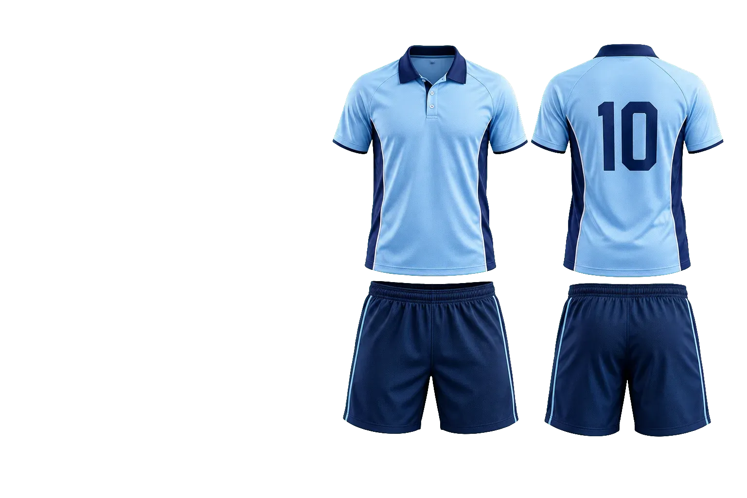 WhatsNext racket-sports polo front and back with shorts